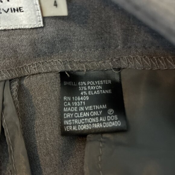 Tahari Womens Size 4 Dress Pants Gray Slim Fit Ankle Career Work Trousers - Picture 6 of 6